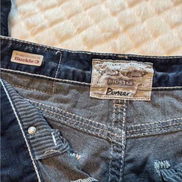 Men’s Big Star Dark Blue Boot Cut Jeans - Picture 4 of 5